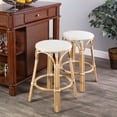 thumbnail image 4 of Butler Specialty Company Tobias Rattan Round 24" Counter Stool - White And Tan, 4 of 8