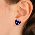 thumbnail image 5 of QIQUWOHUL Classical Earrings Flag Earrings Star Earrings Wood Studs USA Flag American Flag Fourth Of July Patriotic Red White Blue, 5 of 5