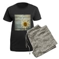 thumbnail image 5 of CafePress - Blue Barnwood Daisy Pajamas - Women's Short Sleeve Print T-Shirt and Pants Dark Cotton Pajama Set, 5 of 7