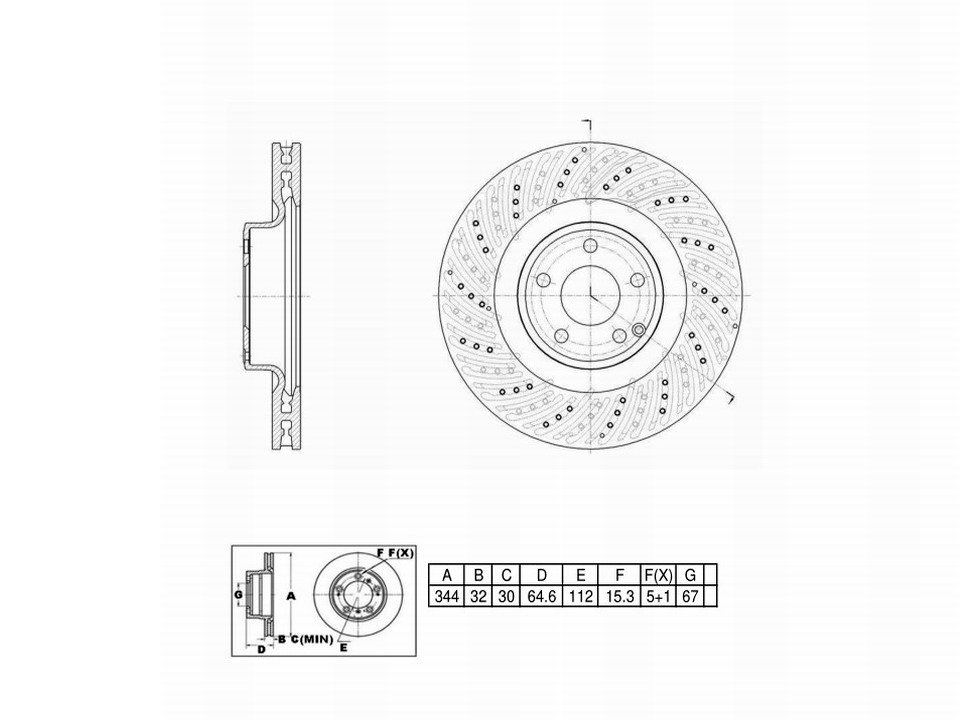 Winstop Brake Rotor, Front WS252115, Mercedes-Benz SLK250 2015-2012