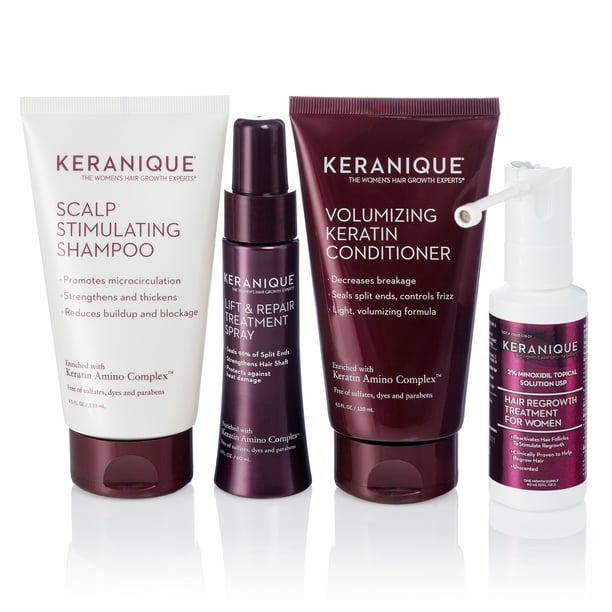 Keranique 30 Day Volumizing Hair Regrowth System, Includes Shampoo and