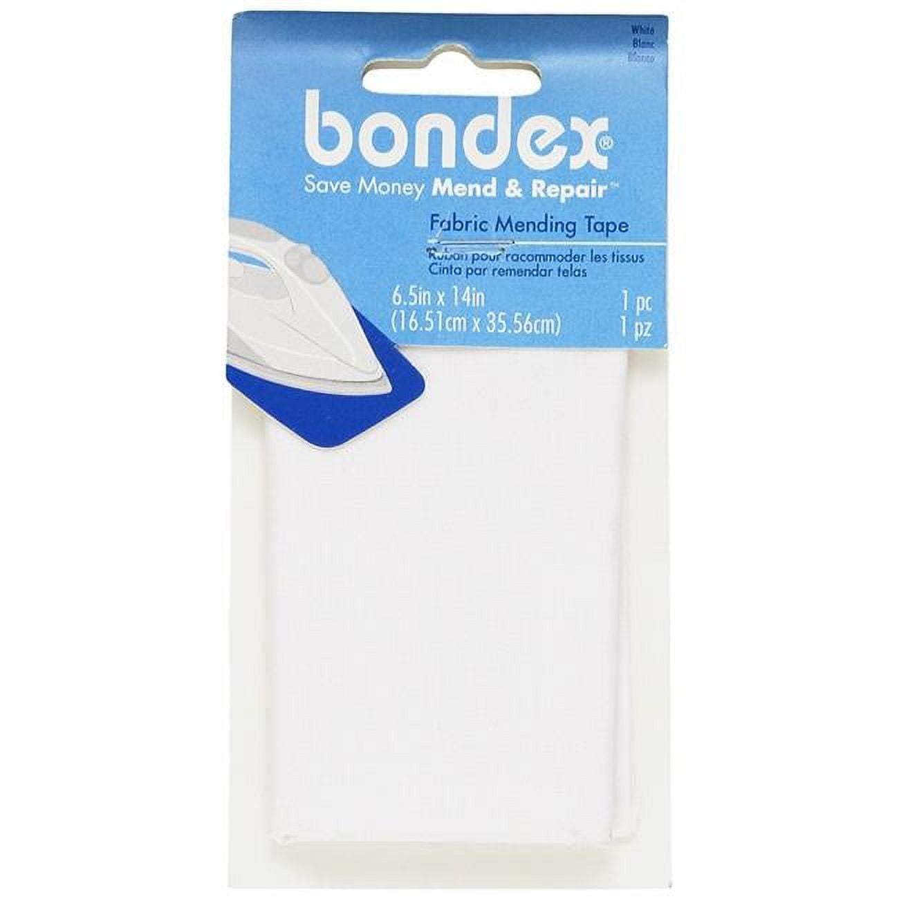 Bondex Iron-On Mending Fabric 6.5"X14"-White