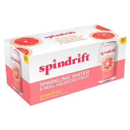product image of Spindrift Unsweetened Grapefruit Sparkling Water, 12 Fl Oz, 8 Pack Cans