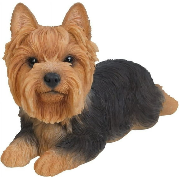 Yorkshire Terrier Resin Dog Lying Down Statue