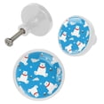 thumbnail image 2 of 4 Pcs Polar Bear Knobs for Kitchen Cabinet Cupboard Dresser Bookcase Drawer Pulls Handles Round Home Decor, 2 of 5