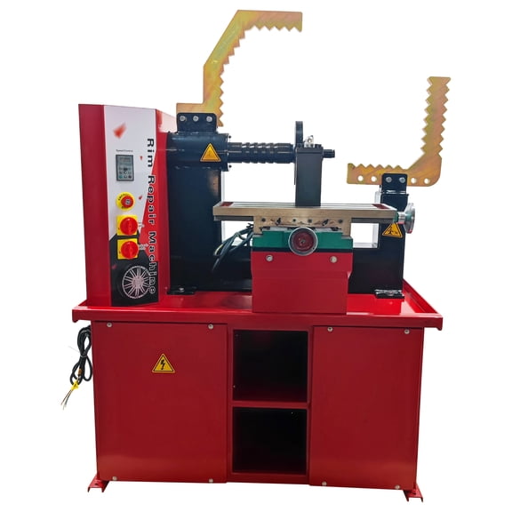 10T Rim Turning Wheel Straightening Machine with Lathe for 10-26 inches Wheel