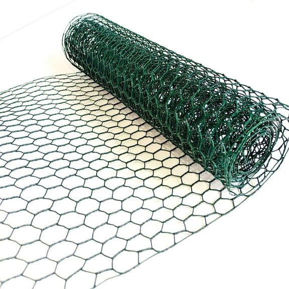 DiMaddie Chicken Wire Green Florist Netting Mesh Hexagonal Iron Wire Fence For Coop Barrier Rabbit Cage Garden Floral Arrangements 35cm×100cm