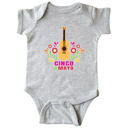 

Inktastic Cinco De Mayo with Guitar and Florals Gift Baby Boy or Baby Girl Bodysuit