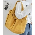 thumbnail image 3 of PIKADINGNIS Women Canvas Tote Bag Hobo Casual Shoulder Purse Large Capacity Messenger Handbags, 3 of 6