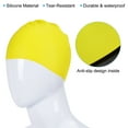 thumbnail image 5 of Unique Bargains Silicone Swim Caps Unisex NonSlip Pool Caps Waterproof Elastic Swimming Hats Yellow 2 Pack, 5 of 5