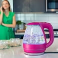 thumbnail image 6 of OVENTE Glass Electric Kettle Hot Water Boiler 1.5 Liter Borosilicate Glass Fast Boiling Countertop Heater - BPA Free Auto Shut Off Instant Water Heater Kettle for Coffee & Tea Maker - Pink KG83F, 6 of 11