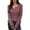 Light Purple, variant on Womens Loose Blouse Long Sleeve V Neck Button Down T Shirts Tie Front Knot Casual Tops S