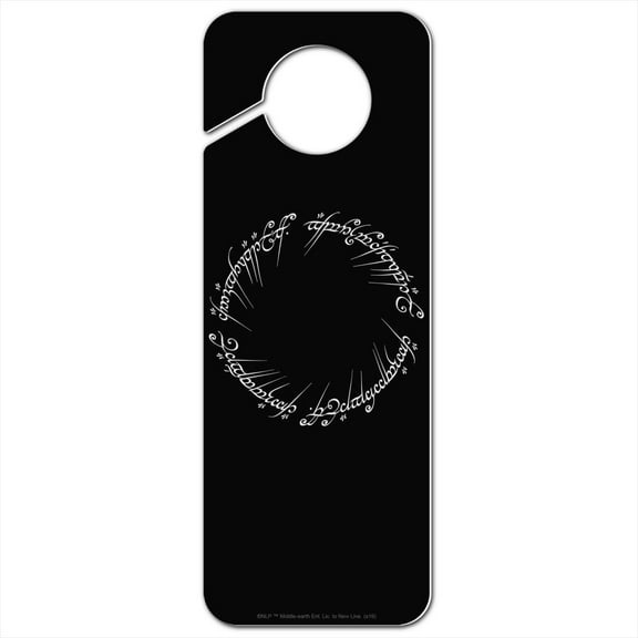 Lord of the Rings Mordor Script Plastic Door Knob Hanger Sign