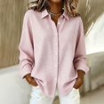 thumbnail image 2 of Sillenn Women's Plaid Button Down Collared Shirt Long Sleeve Gingham Checkered Blouse Dressy Casual Work Office Tunic Shirts Lightweight Loose Fit Boyfriend Tops Fall Going Out Outfits Pink Xl, 2 of 4