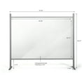 thumbnail image 2 of M&T Displays 47x39 Clear Countertop Sneeze Guard with Aluminum Bars Protective Barrier Screen, 2 of 8