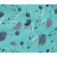 thumbnail image 4 of oneOone Cotton Flex Turquoise Blue Fabric Flower & Leaves Watercolor Craft Projects Decor Fabric Printed By The Yard 40 Inch Wide, 4 of 4