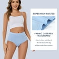 thumbnail image 3 of Womens Underwear Pack,C Section High Waisted Tummy Control Moisture-Wicking Brief Underwear,plus size Panties 6Packs, 3 of 6