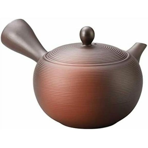 Japanese Teapot Kyusu Tokoname Youhen Clay Teapot 11.8 Fluid Ounces Fusen L161 (1)