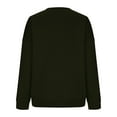thumbnail image 4 of Ladies Blouses Casual New Womens Lightweight Sweatshirts Casual Long Sleeve Crewneck Cute Pullover Tops Fall Trendy Outfits Army Green M, 4 of 5