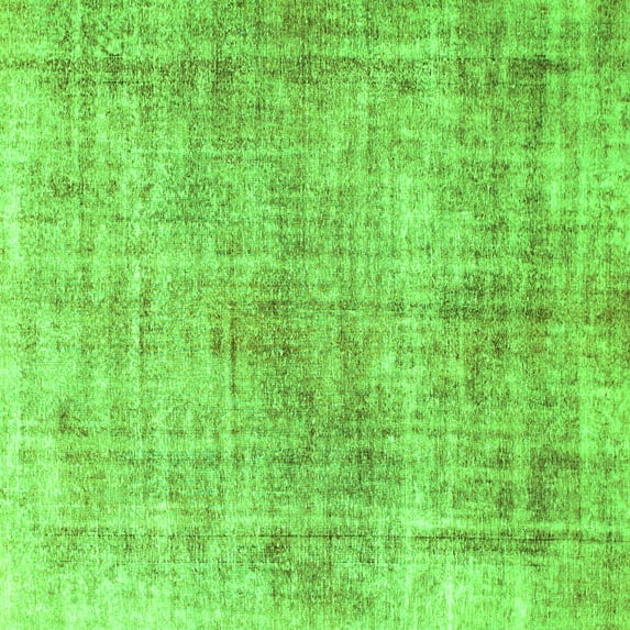 Ahgly Company Indoor Square Abstract Green Modern Area Rugs, 4' Square