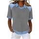 thumbnail image 3 of TaTaai Women's Comfortable Waffle Knit Loose Short Sleeve Top, Classic Solid Color Round Neck Casual Blouse, Daily Home Office Fashion Wear Gift, 3 of 5
