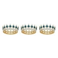 thumbnail image 4 of VONKY Alloy Exquisite Craft And Delicate Pattern Rhinestone For Wedding Or Bridal Electroplated Gold + lake blue 3Set, 4 of 6
