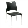 thumbnail image 1 of Scranton & Co Chaise Empilable à Pieds Droits en Noir (Ensemble de 4), 1 of 2