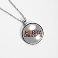 thumbnail image 4 of Christmas Elegant Glass Circular Pendant Necklace - Stunning Jewelry for Every Occasion, 4 of 5
