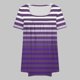 thumbnail image 4 of Puntoco Liquidación de blusas cortas para mujer Blusa holgada de manga corta plisada con cuello grande y estampado para mujer L-5xl, 4 of 5