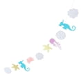 thumbnail image 4 of FUEENIRVA Glitter Seashell Banner with Seahorse and Crab for Party Wall and Table Decor, 4 of 8