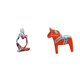 thumbnail image 1 of Estatua de resina, adorno, figura de pensador sentado, caballo Dalecarlian, estatua tradicional sueca, artesanía única, poliresina, material de madera, 1 of 8