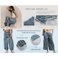 thumbnail image 6 of Lentta Parachute Pants for Women Elastic High Waist Full Twist Hiking Cargo Pants Trousers, 6 of 7