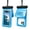 Blue, variant on Waterproof Phone Pouch Double Space, Floating Waterproof Phone Case with Lanyard for iPhone 17 Pro Max 16 15 14 S26 S25, Phone Dry Bag Vacation Cruise Ship Travel Essentials 7.0'', Black