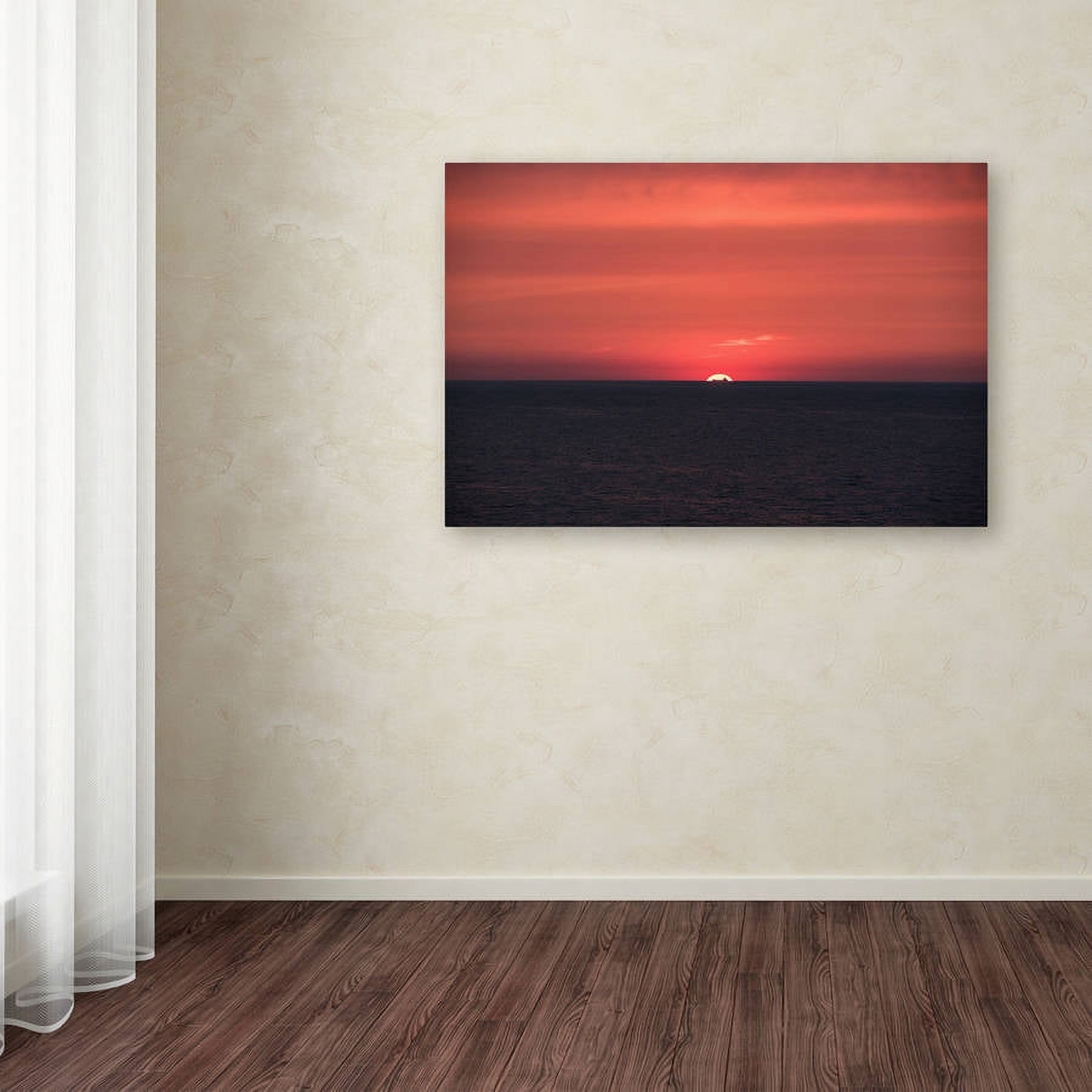 Trademark Fine Art "Sunset Ore Boat Lake Erie" Canvas Art by Kurt Shaffer