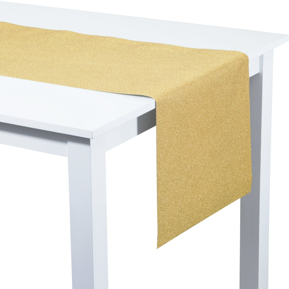 Glittering Gold 84" x 14" Plastic Table Runners 3 Count