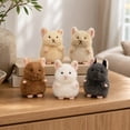 thumbnail image 6 of Plush Chinchilla Stuffed Animal Soft Fluffy Yellow Chinchilla Plush Toys 7 Inch Cuddly Stuffed Chinchilla Doll for Student Comfort Playtime Bedroom Decor Birthday Gift Yellow 1, 6 of 8