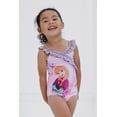 thumbnail image 2 of Disney Frozen Princess Anna UPF 50+ V-neck One Piece Bathing Suit Toddler to Little Kid, 2 of 5