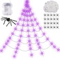 thumbnail image 1 of Luces Hadas Halloween Red Telaraña Luminosa 8 Modos, 1 of 9