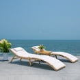 thumbnail image 2 of SAFAVIEH Carew Outdoor Patio 3 Piece Sun Lounger Set, Natural, 2 of 7