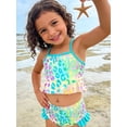 thumbnail image 6 of Lanbubble Girls 3 Piece Swimsuit Set Long Sleeve Rash Guard Tankini Bathing Suits Beach Swimwear 3-4 Years, 6 of 8