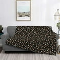thumbnail image 2 of Fuzoiu Flower Pattern On Black Print Flannel Blanket,Throw Blanket,Flannel Home Decor,Fleece Bed Blankets,Cozy Soft Blanket for Bed, Sofa, Camping, and Travel-60"x50", 2 of 6