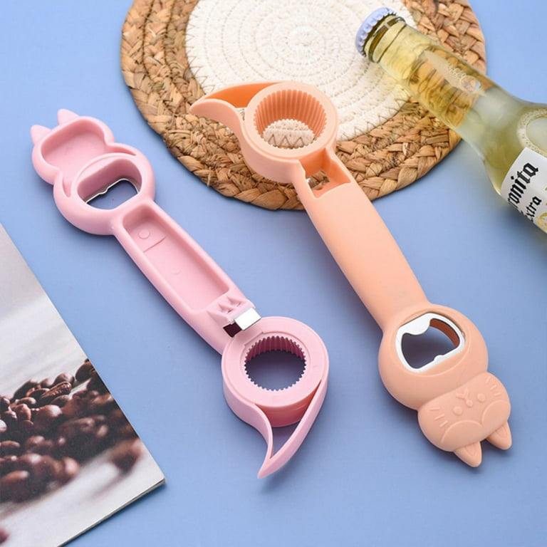 4 Functions Jar Tin Opener Practical Kitchen Tools We Are Proud of Making  Tools Pink 