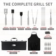 thumbnail image 2 of Grill Accessories Kit,21 Pcs Heavy Duty Stainless Steel BBQ Tool Set with Aluminum Case and Apron for Outdoor Grill,Gifts, 2 of 9