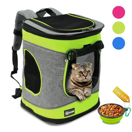 Pawsse Pet Carrier Backpack For Dogs And Cats Up To 15 Lbs Comfort Dog Cat Travel Bag Breathable Hiking Walking Cycling Outdoor Use
