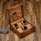 thumbnail image 5 of Caja de reloj de madera de lujo con 6 ranuras, regalo de cumpleaños para hombres y mujeres, bisagras resistentes con cerradura, caja de exhibición organizadora de relojes, cajas de Cuadrado Salvador Caja de reloj, 5 of 7