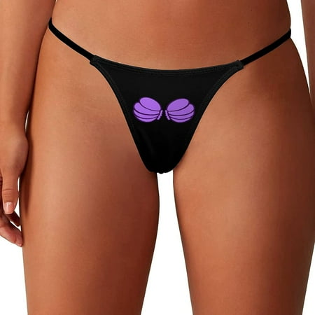 

Mermaid Shell Women s G-String Thongs Low Rise Hipster Underwear Stretch T-Back Panties