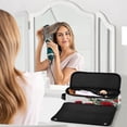 thumbnail image 6 of Hair Tool Organizer Bag with Heat Resistant Mat Removable Travel Storage Case for Hot Air Brushes Curling Irons Red Roses on The Wall, 6 of 8