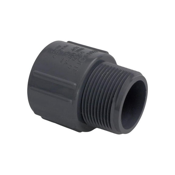Charlotte Pipe & Found PVC 08109 1000 Pvc Male Adapter 1"