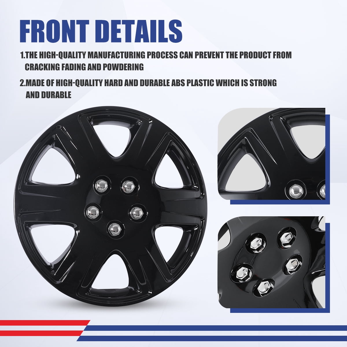 4Pcs/set Cover Hubcaps ,15 Inch Hubcaps Wheel Rims Cover for 2005-2008 TOYOTA COROLLA Compatible With Steel Wheels and Snap On Installation PP Material（15-Inch, Black Lacquer)