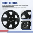 thumbnail image 6 of 15" Set of 4 Hubcaps Wheel Rims Cover with Decoration Nuts Fit 2005-2008 Toyota Corolla Compatible with Steel Wheels Snap on Installation(15-inch,Black Lacquer), 6 of 8